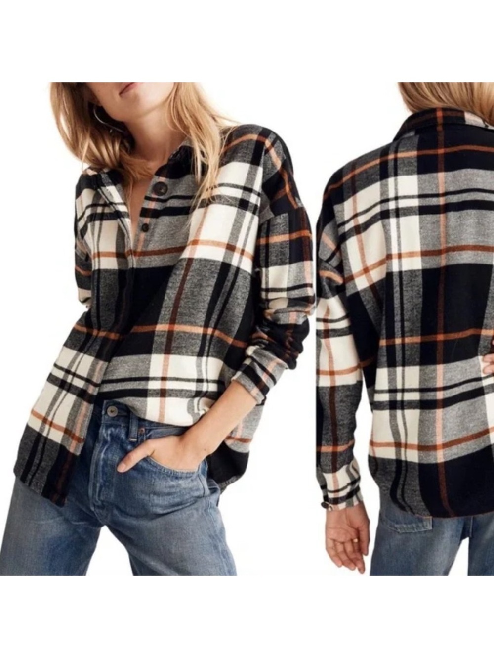 Madewell Plaid Button Up Flannel